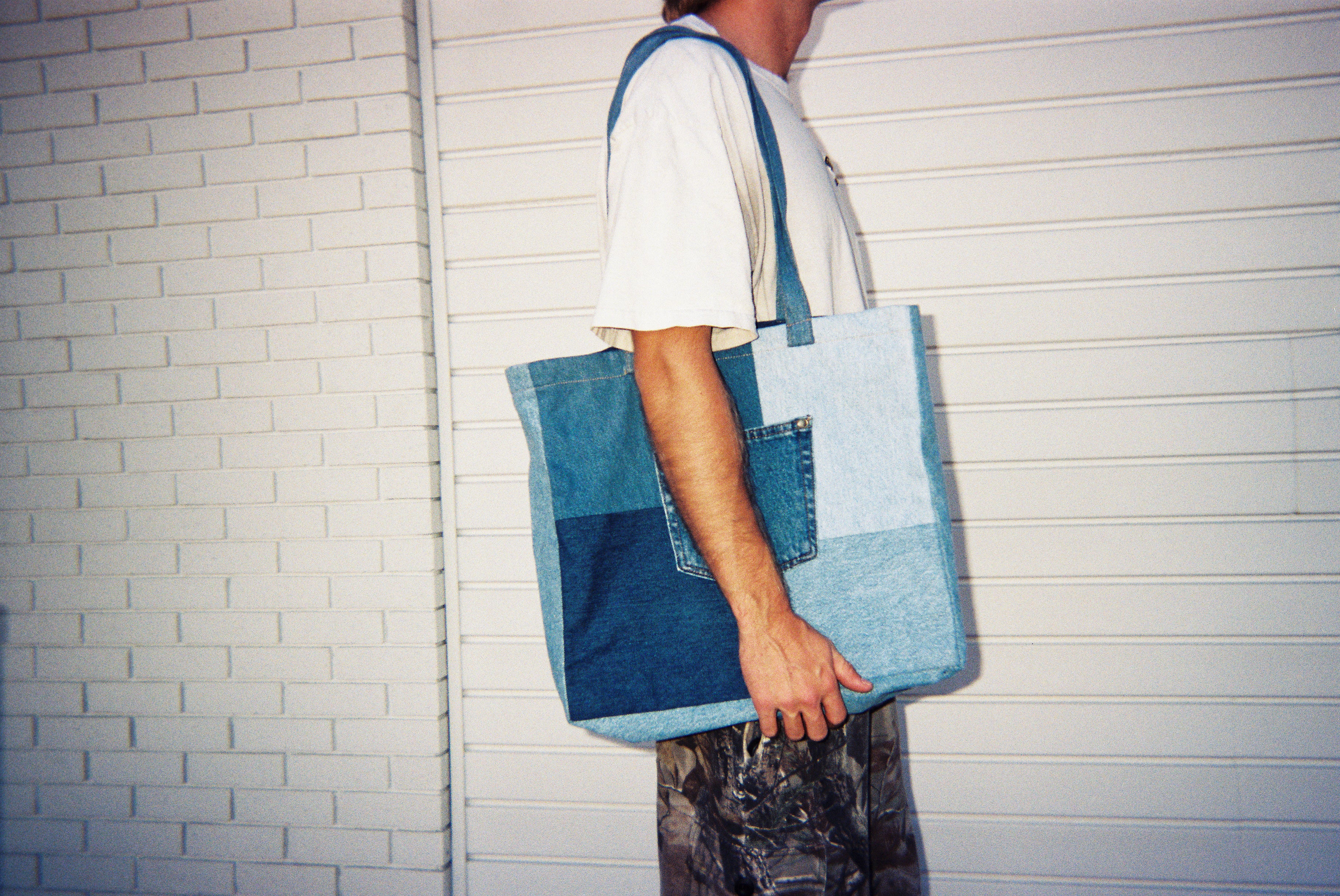 Upcycled Denim Patchwork Tote