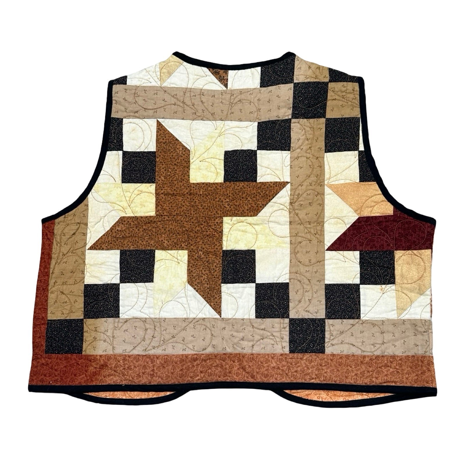 Autumn Patchwork Quilted Vest Reworks