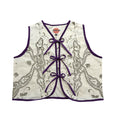 Ivory Grapevines XS Linen Tie Top Rework