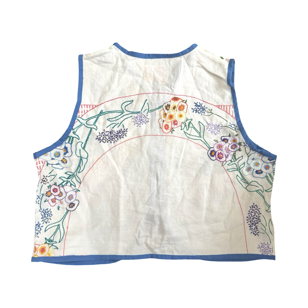 Flowering Arches Small Linen Tie Top Rework