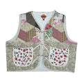 Pink Paisley Large Quilted Vest Rework