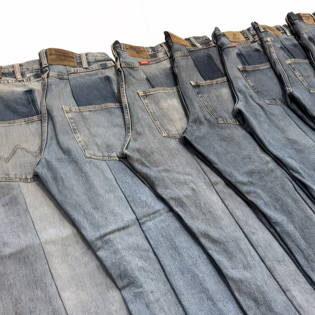 Split Seam Jeans - ThriftJam Reworked Denim Loose Leg Pants