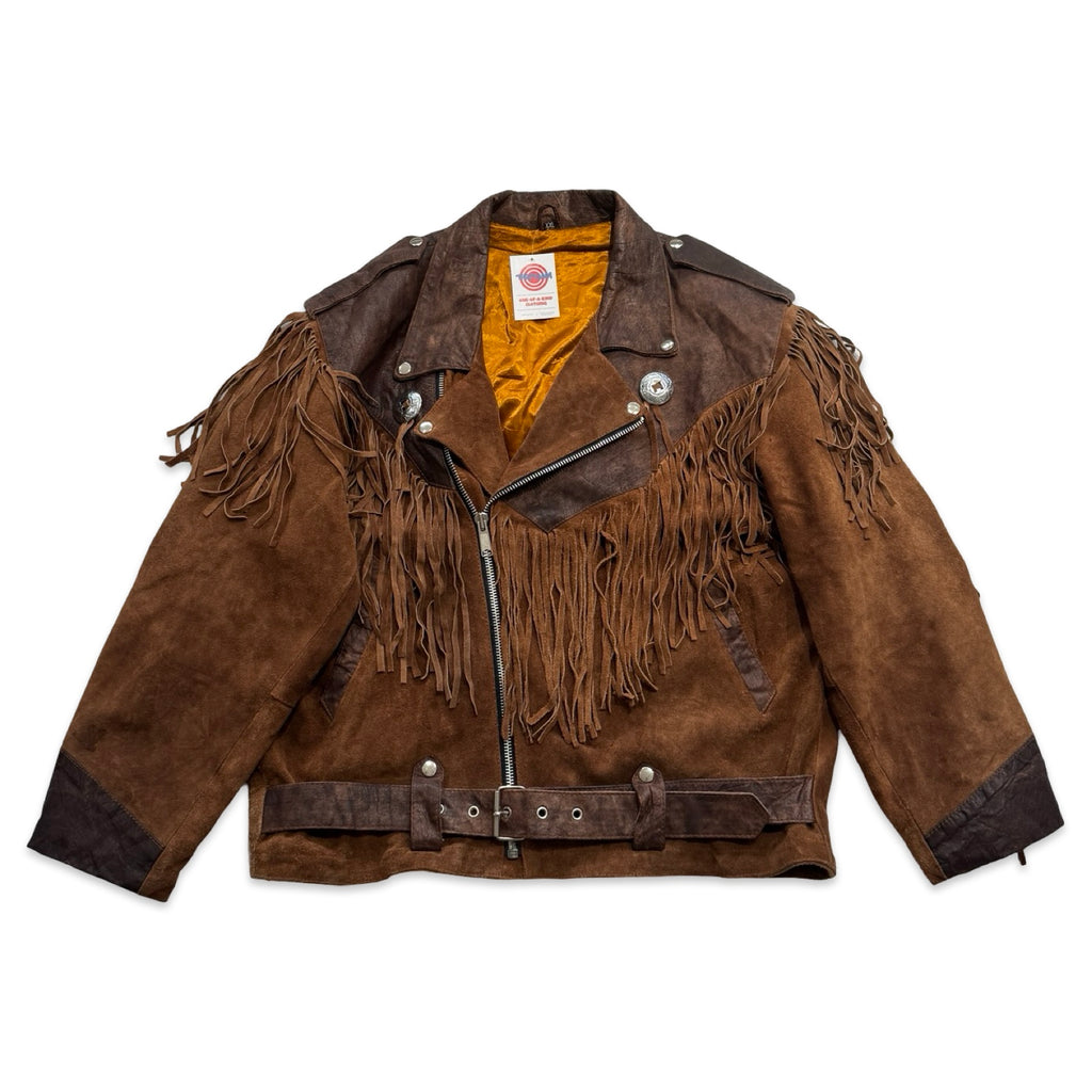 Copper 2XL Suede Fringe Jacket
