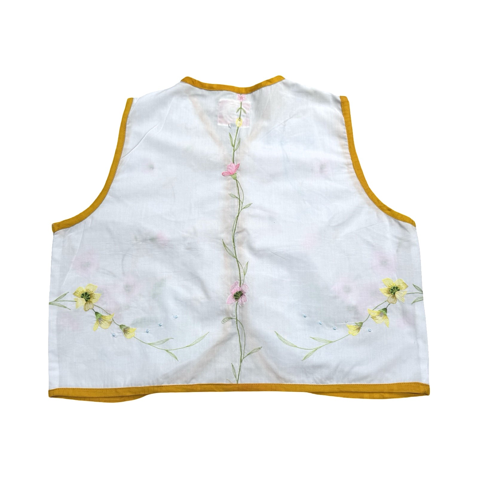 Flowers & Honey Small Linen Tie Top Rework