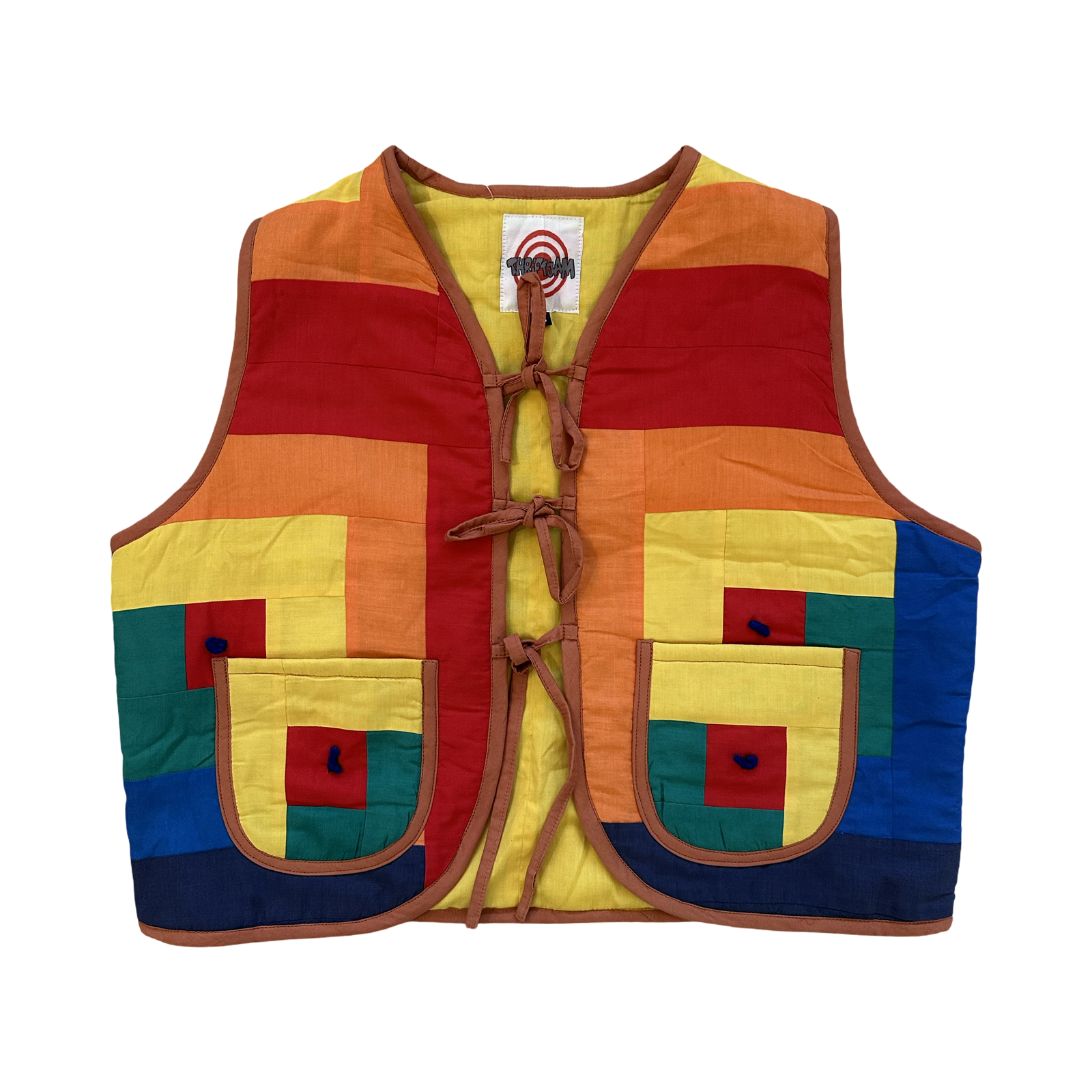 Rainbow XS Quilted Vest Rework