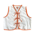 Mom's Tablecloth Medium Linen Tie Top Rework
