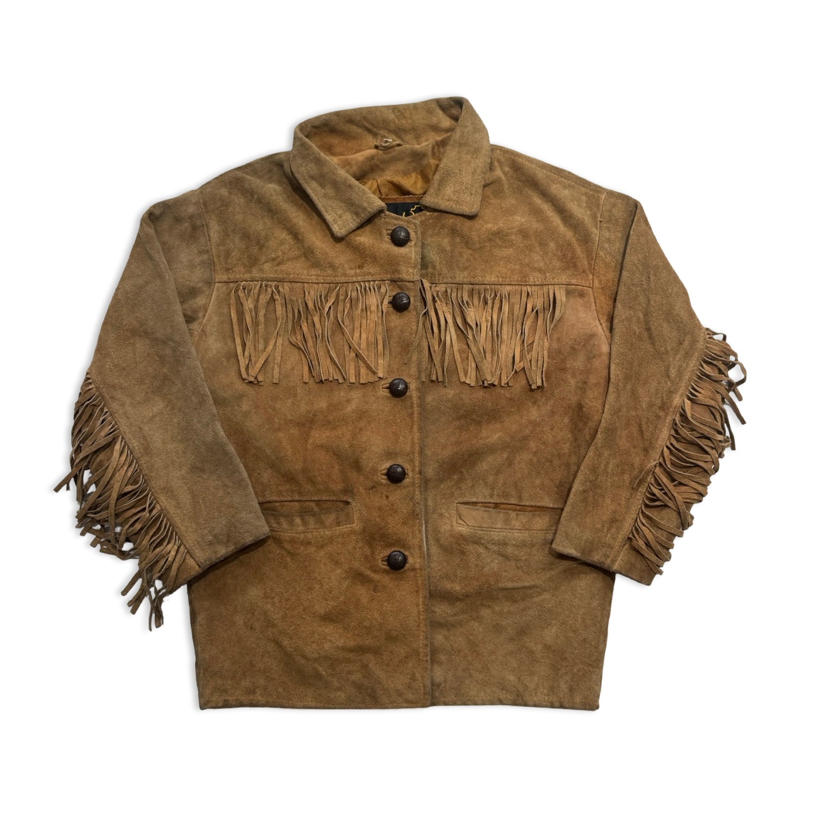 Real Leather Large Suede Fringe Jacket