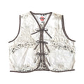 Cocoa Lace Medium Linen Tie Top Rework