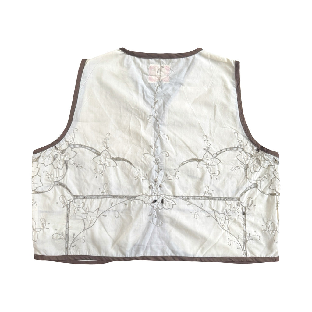 Ivory Garden Large Linen Tie Top Rework