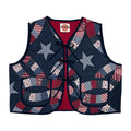 Stars & Stripes Large Quilted Vest Rework