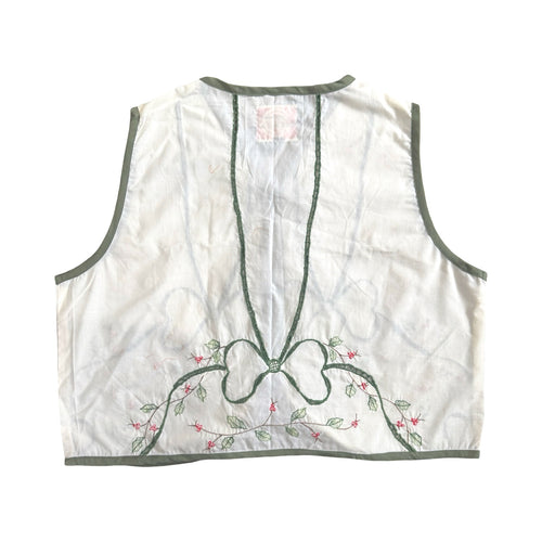 Bows & Berries Medium Linen Tie Top Rework
