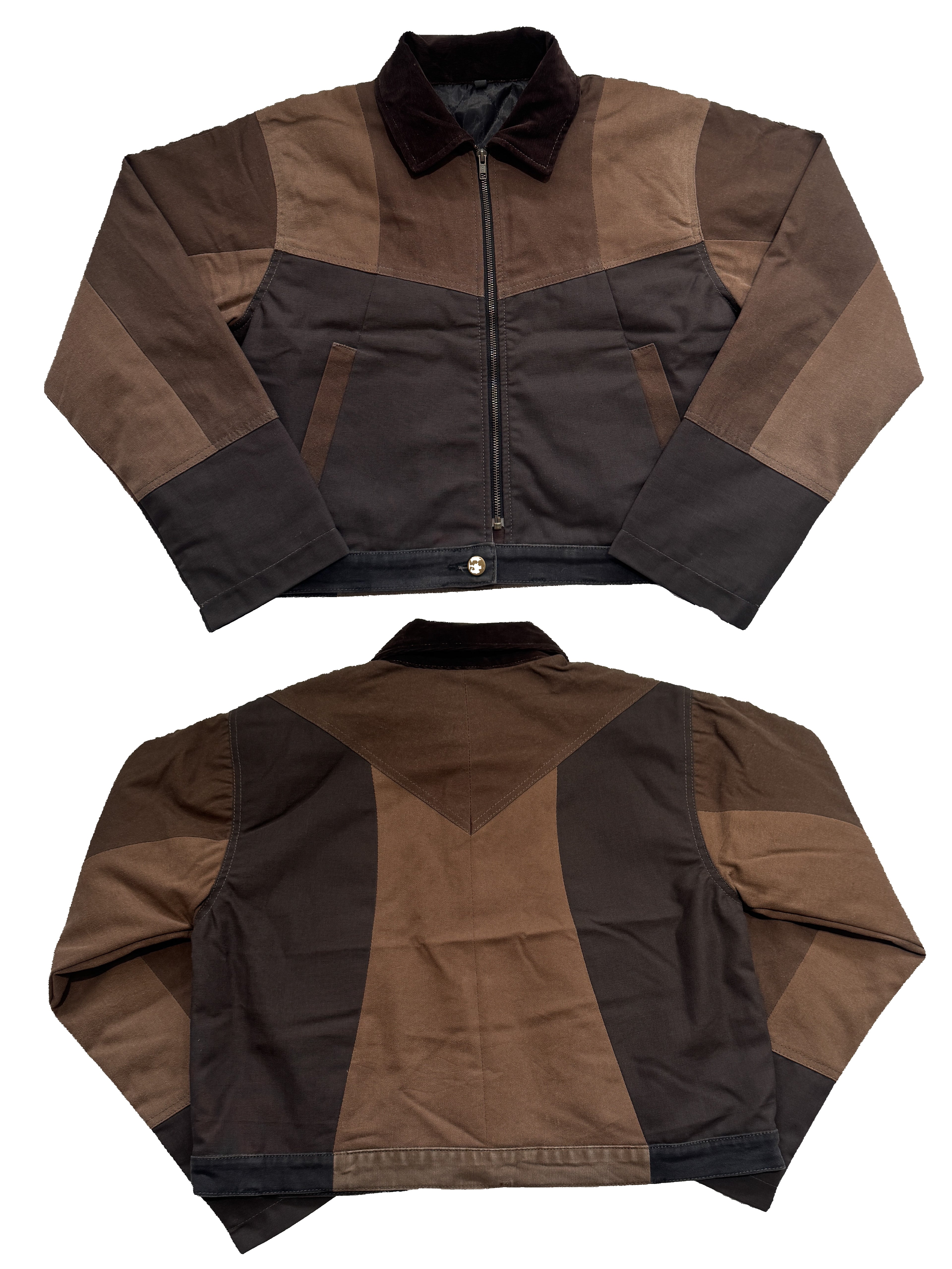"THE CROP" Cropped Monochrome Patchwork Jackets