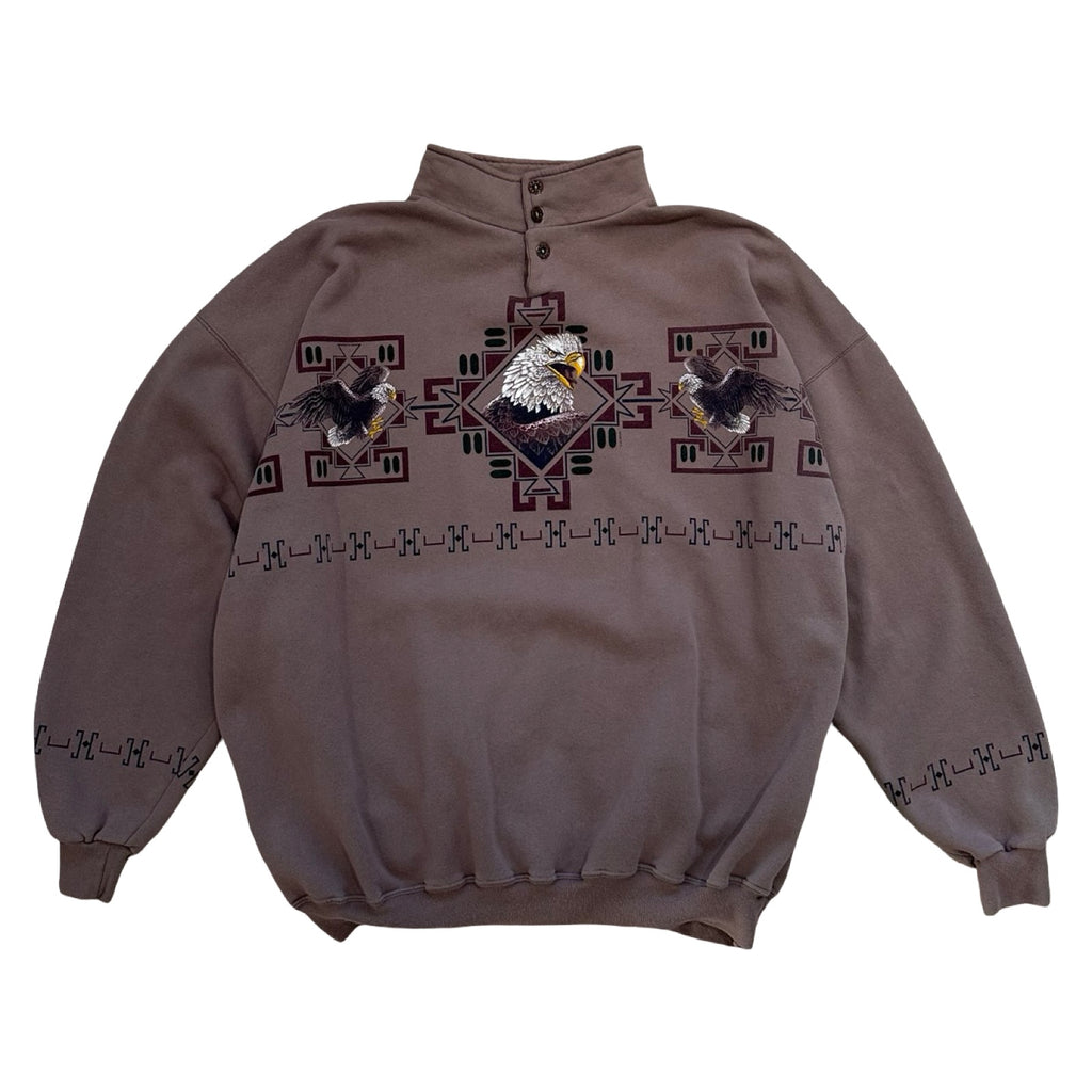 Native American Eagle 3XL Mock Neck Sweater