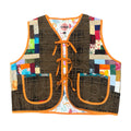Fall Animal Mosaic Medium Quilted Vest Rework