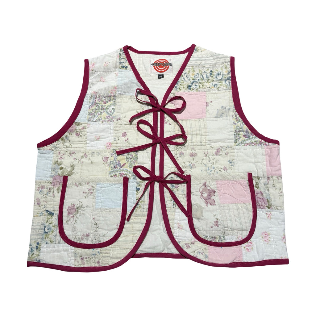 Light Spring Florals Quilted Vest Reworks