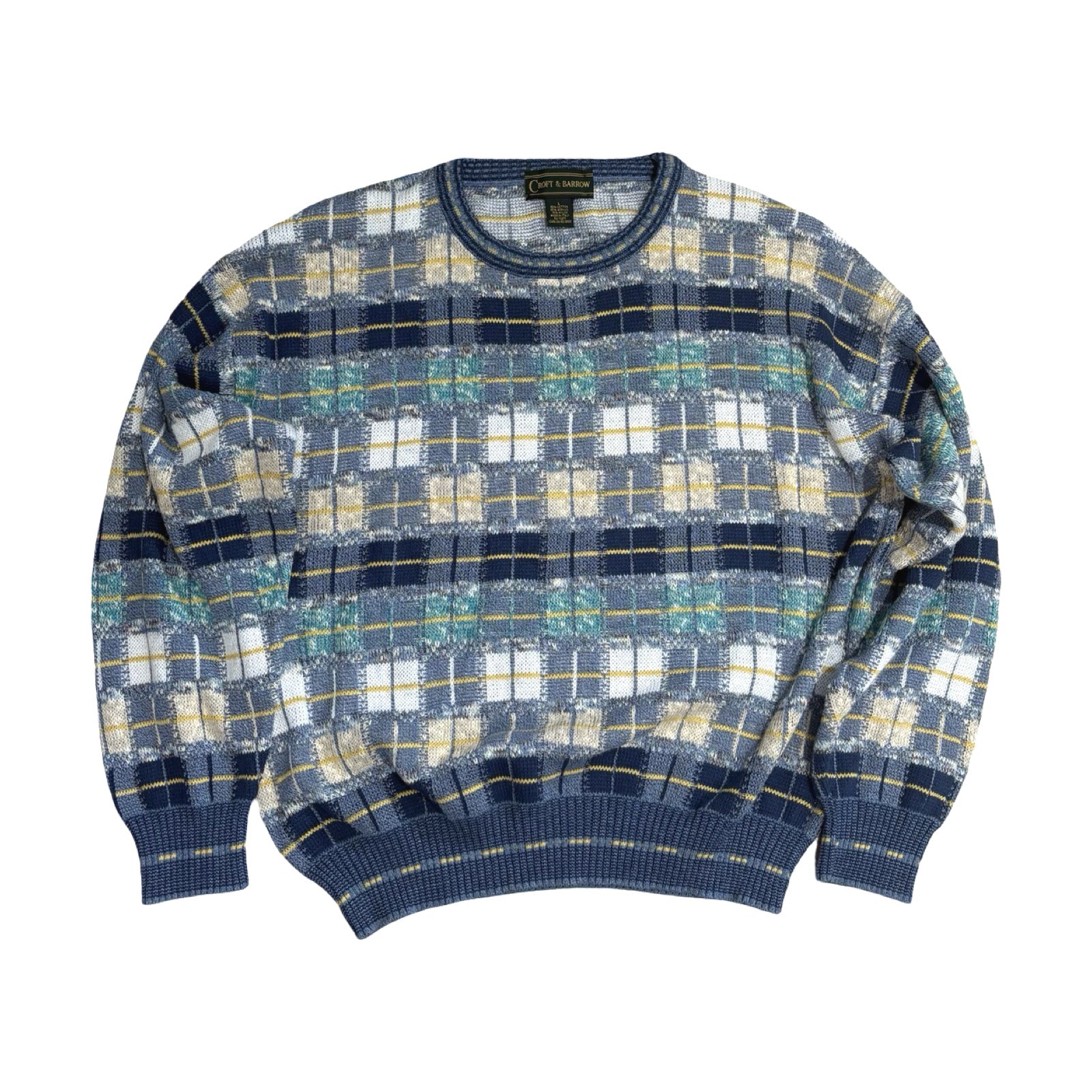 Croft & Barrow Large Plaid Sweater