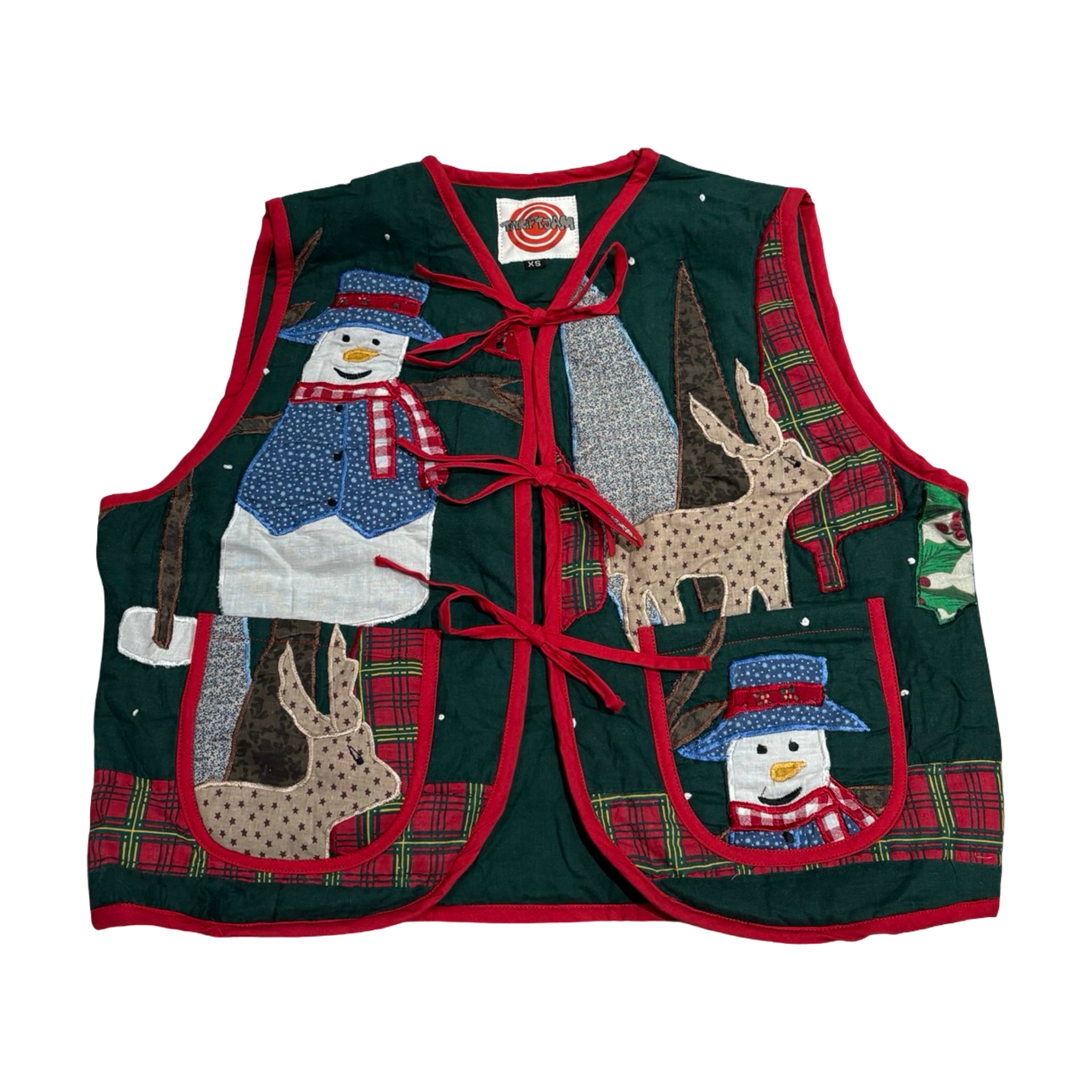 Holiday Landscape Quilted Vest Reworks