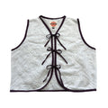 Purple Lined Linen XS Linen Tie Top Rework