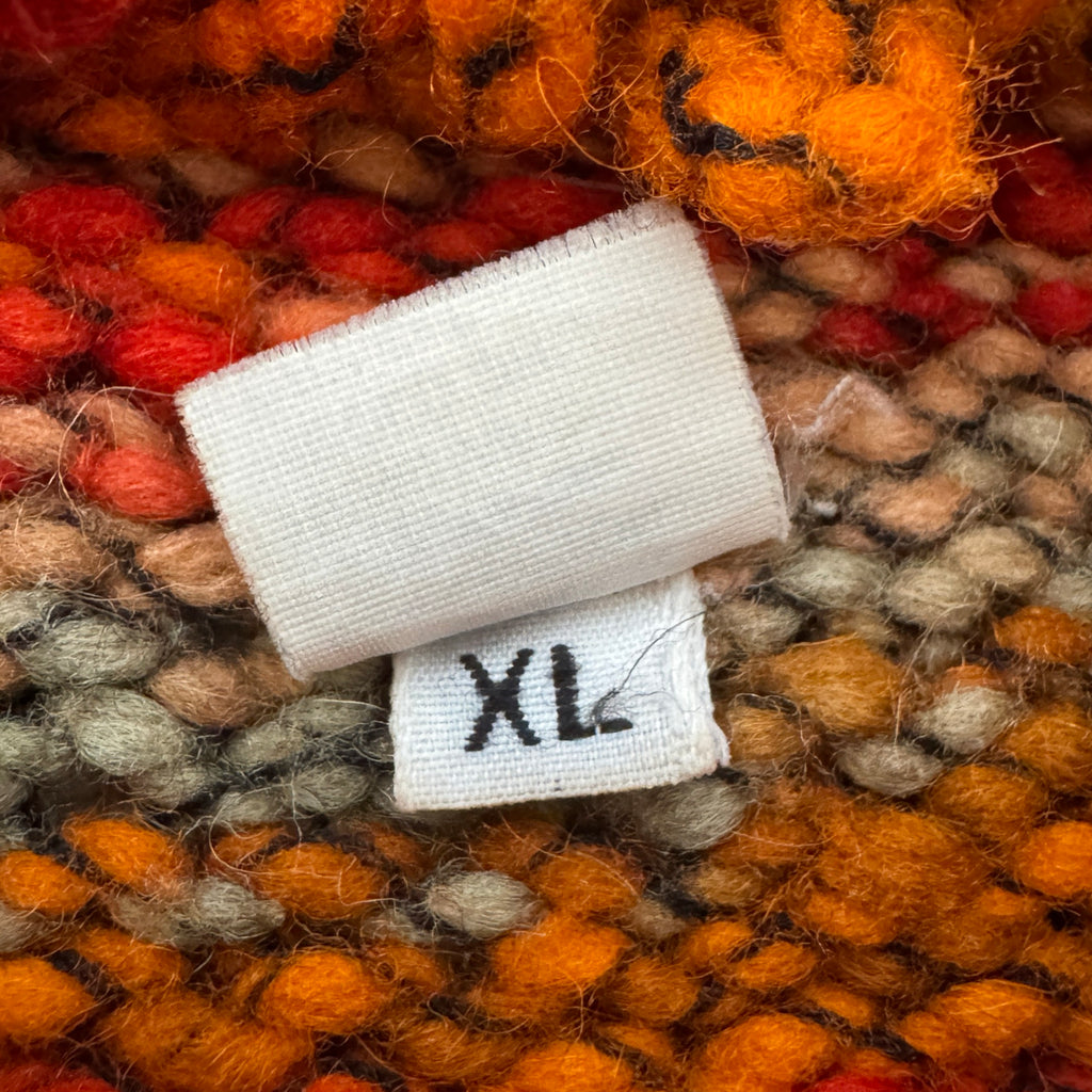Chunky Shaggy Earth Tone Zip XL Cardigan