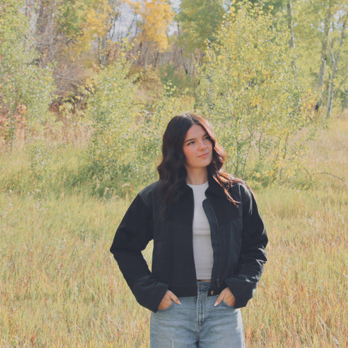 "THE CROP" Cropped Monochrome Patchwork Jackets