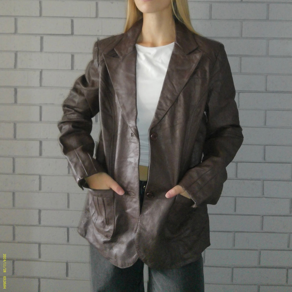 MetroStyle Large Leather Jacket