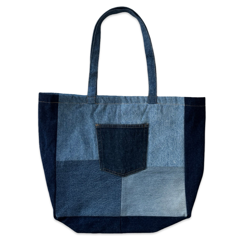 Upcycled Denim Patchwork Tote