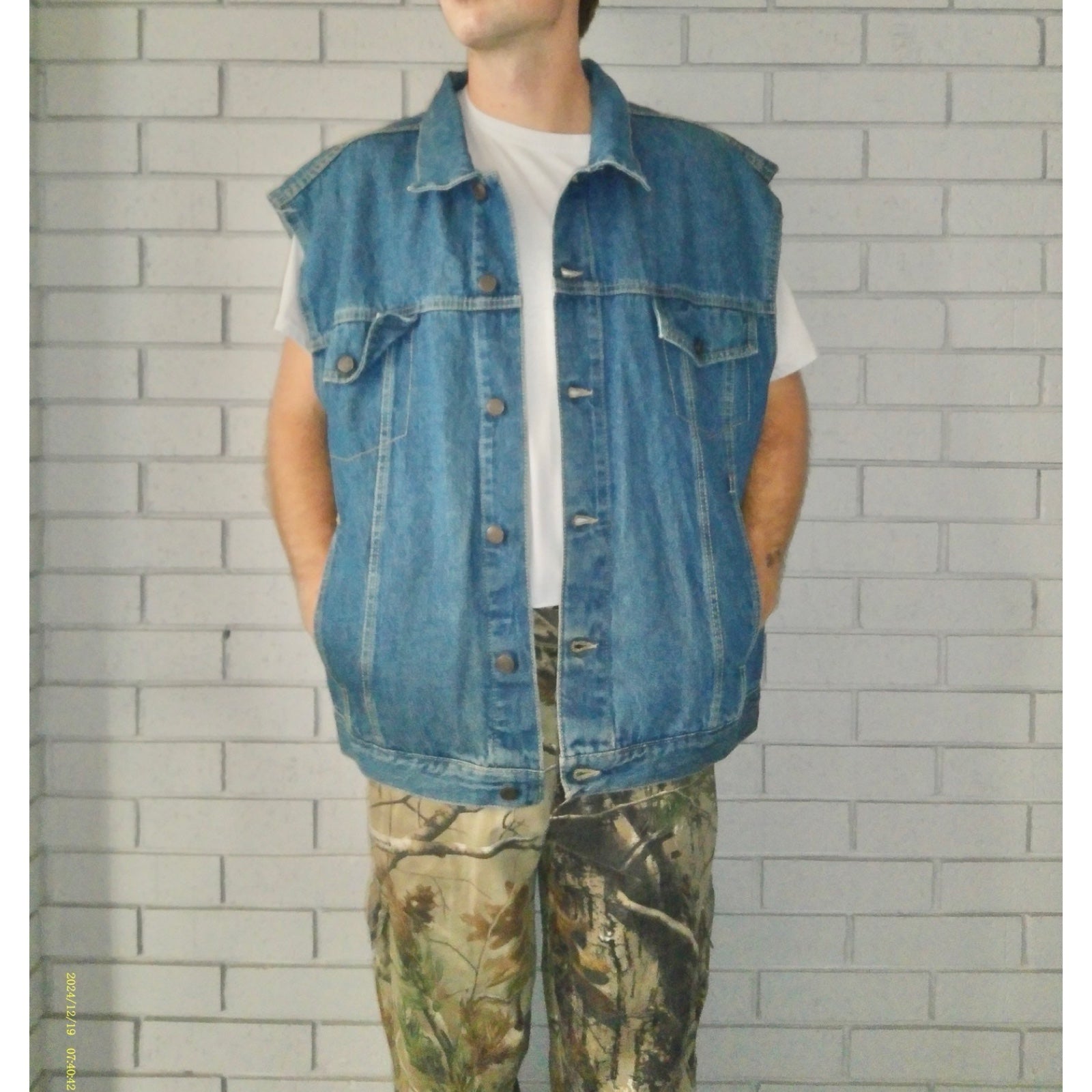 Boxy Cut 2XL Denim Vest