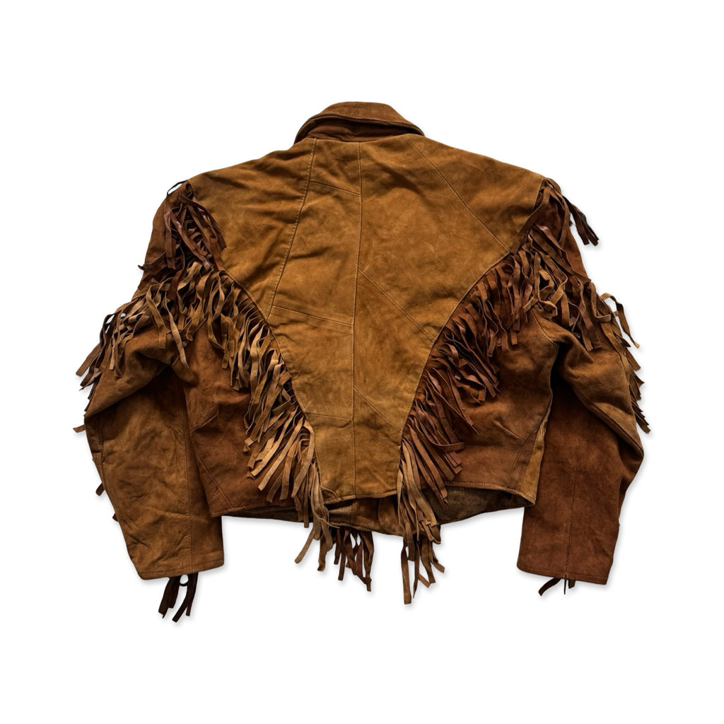 Caramel Medium Suede Fringe Jacket