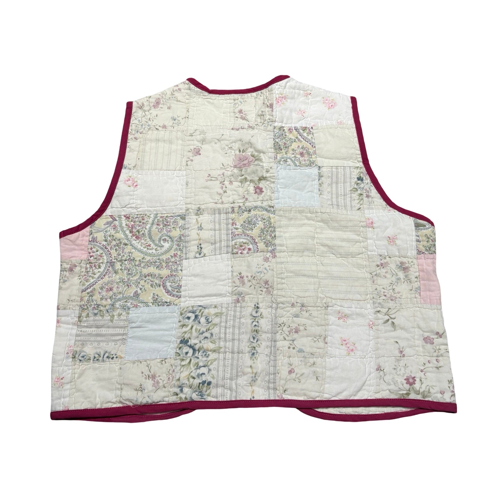 Light Spring Florals Quilted Vest Reworks