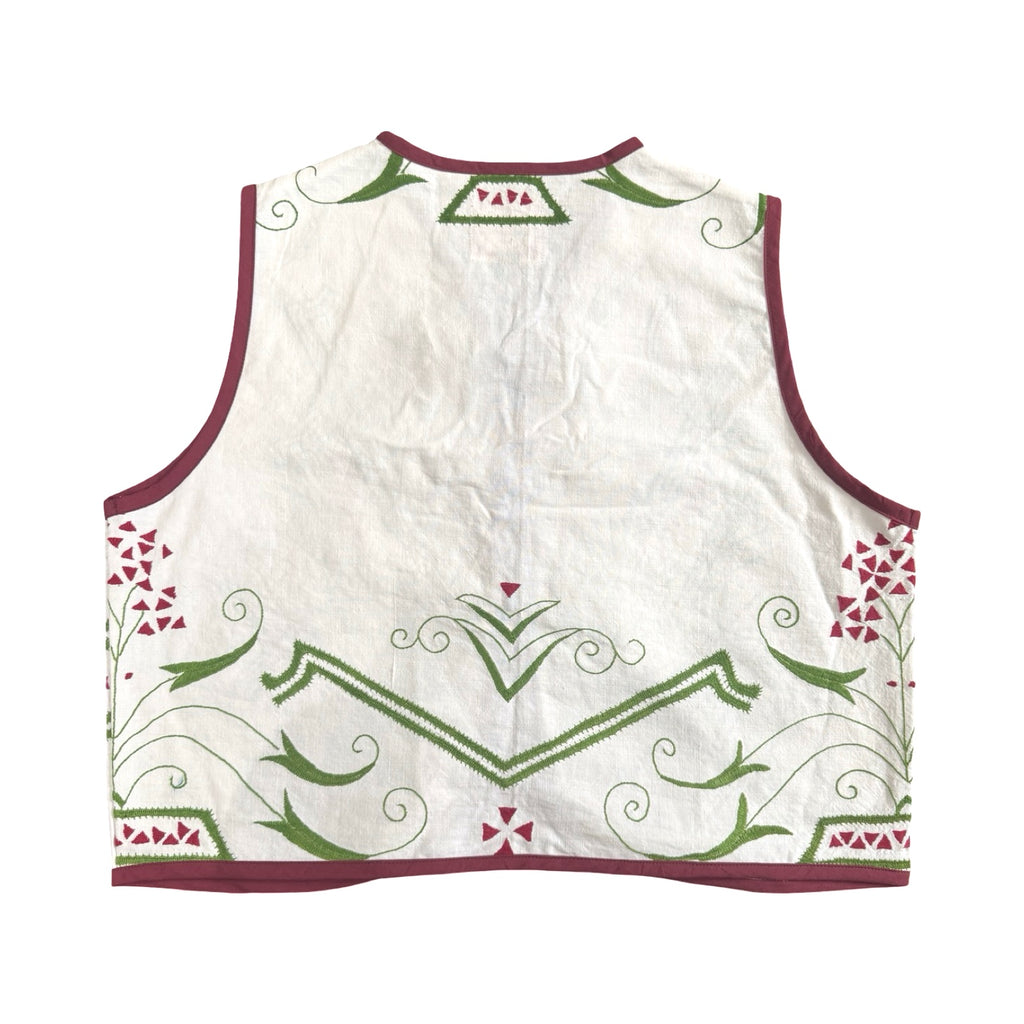 Merry & Bright Small Linen Tie Top Rework