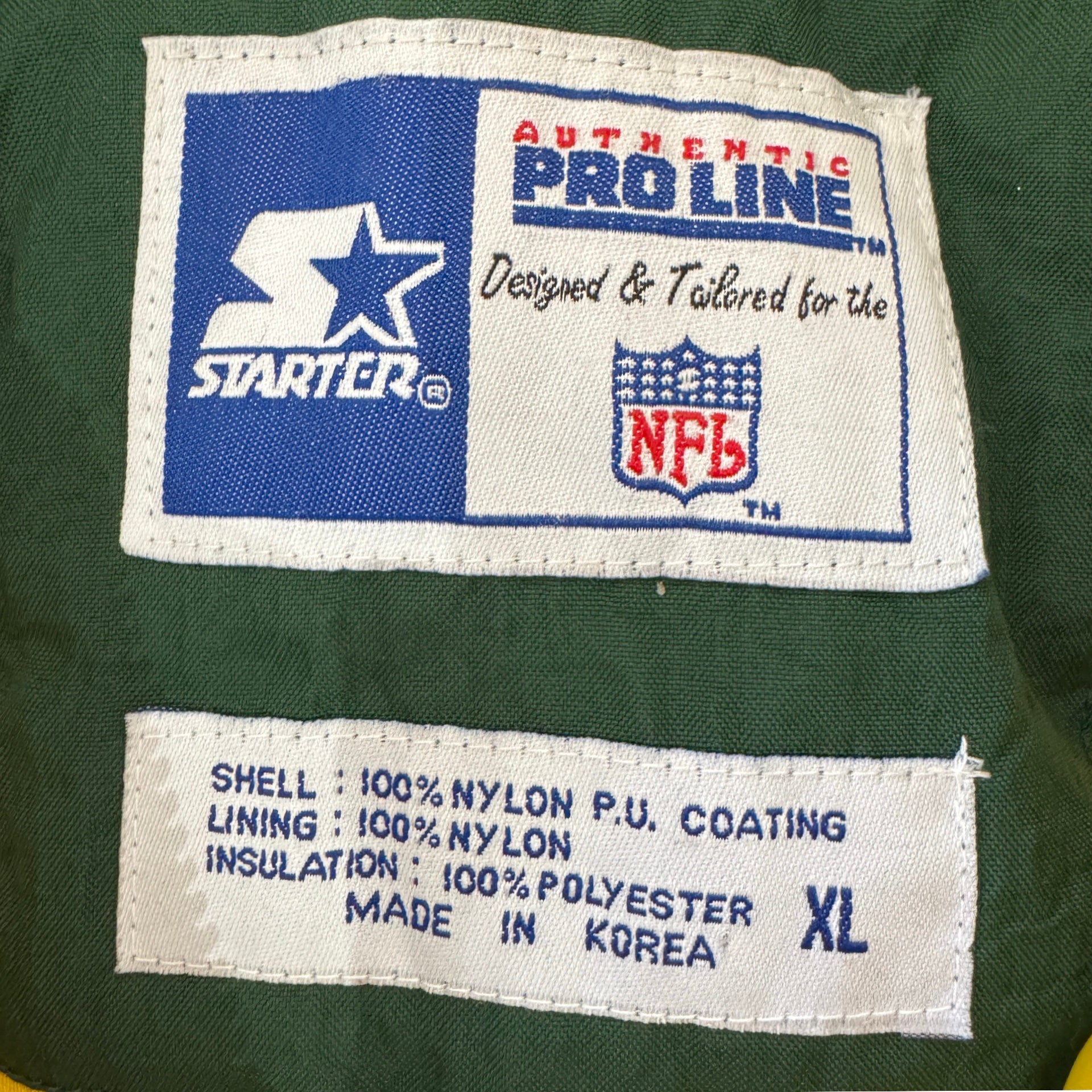Starter Green Bay Packers Puffer XL Jacket