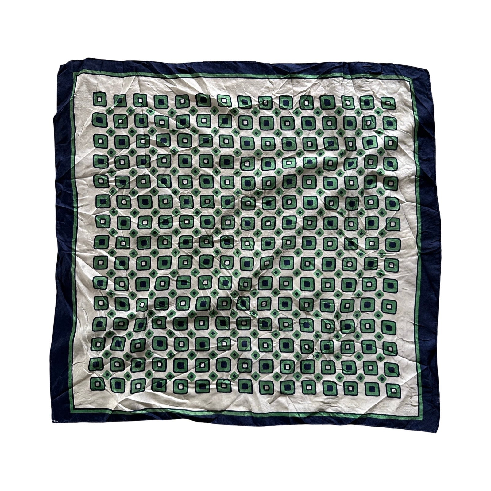 Navy & Green Geometric Bandana