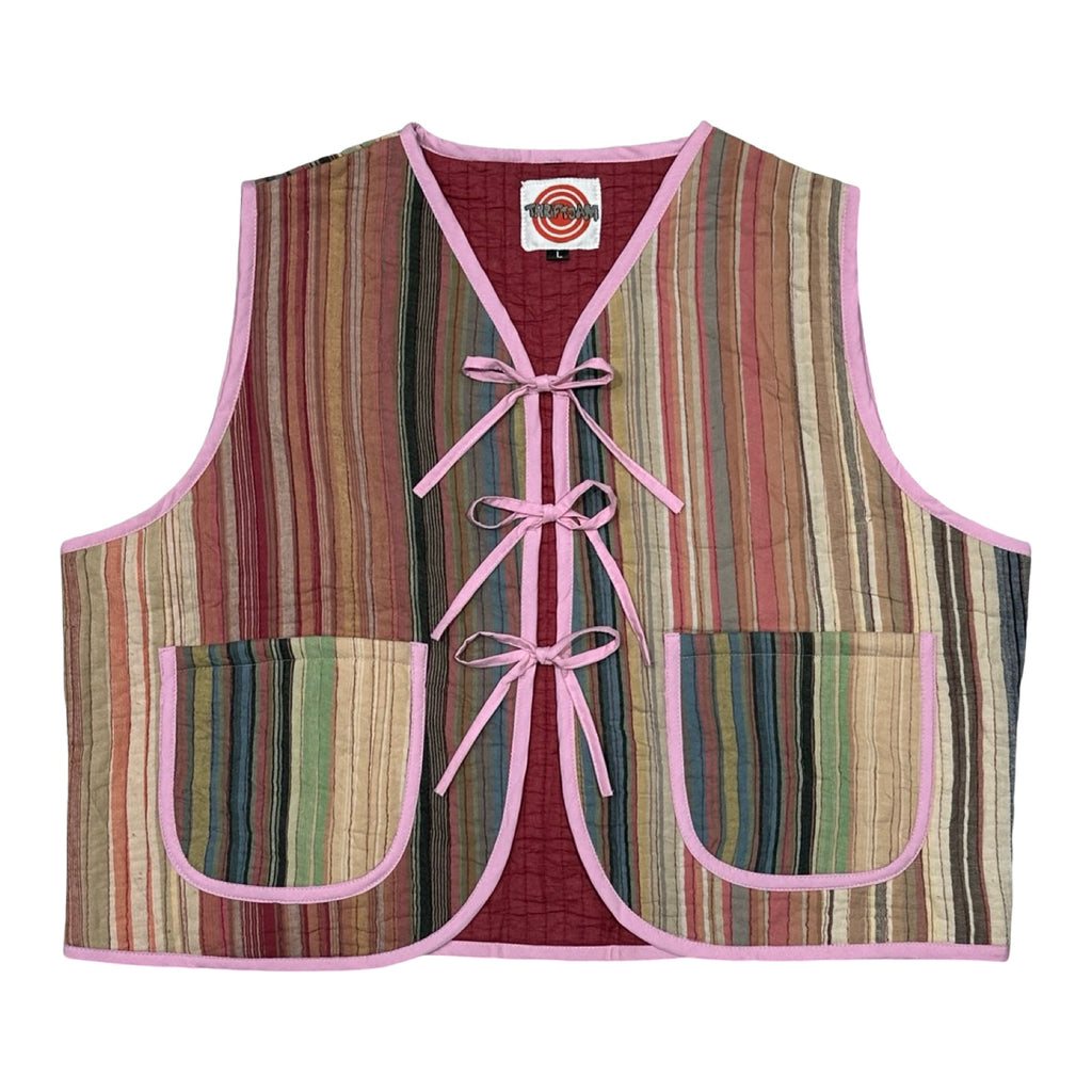 70's Stripes Quilted Vest Reworks