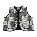 B&W Florals Quilted Vest Reworks