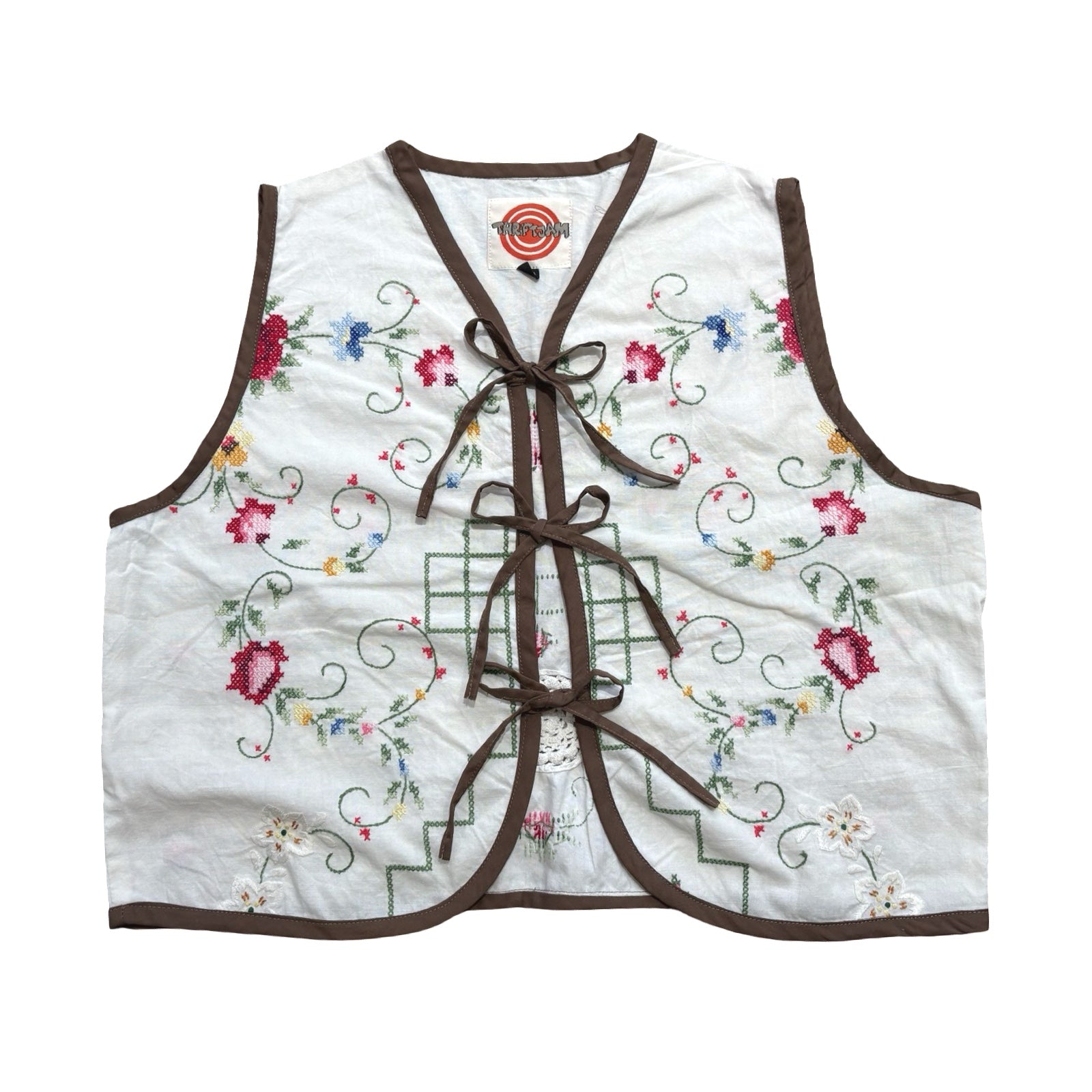 Gma's Garden XS Linen Tie Top Rework
