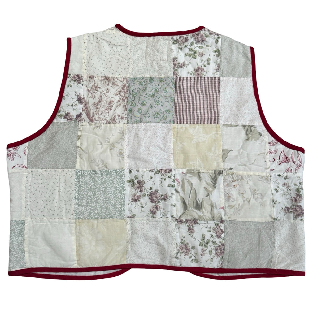 Spring Florals XL Quilted Vest Rework