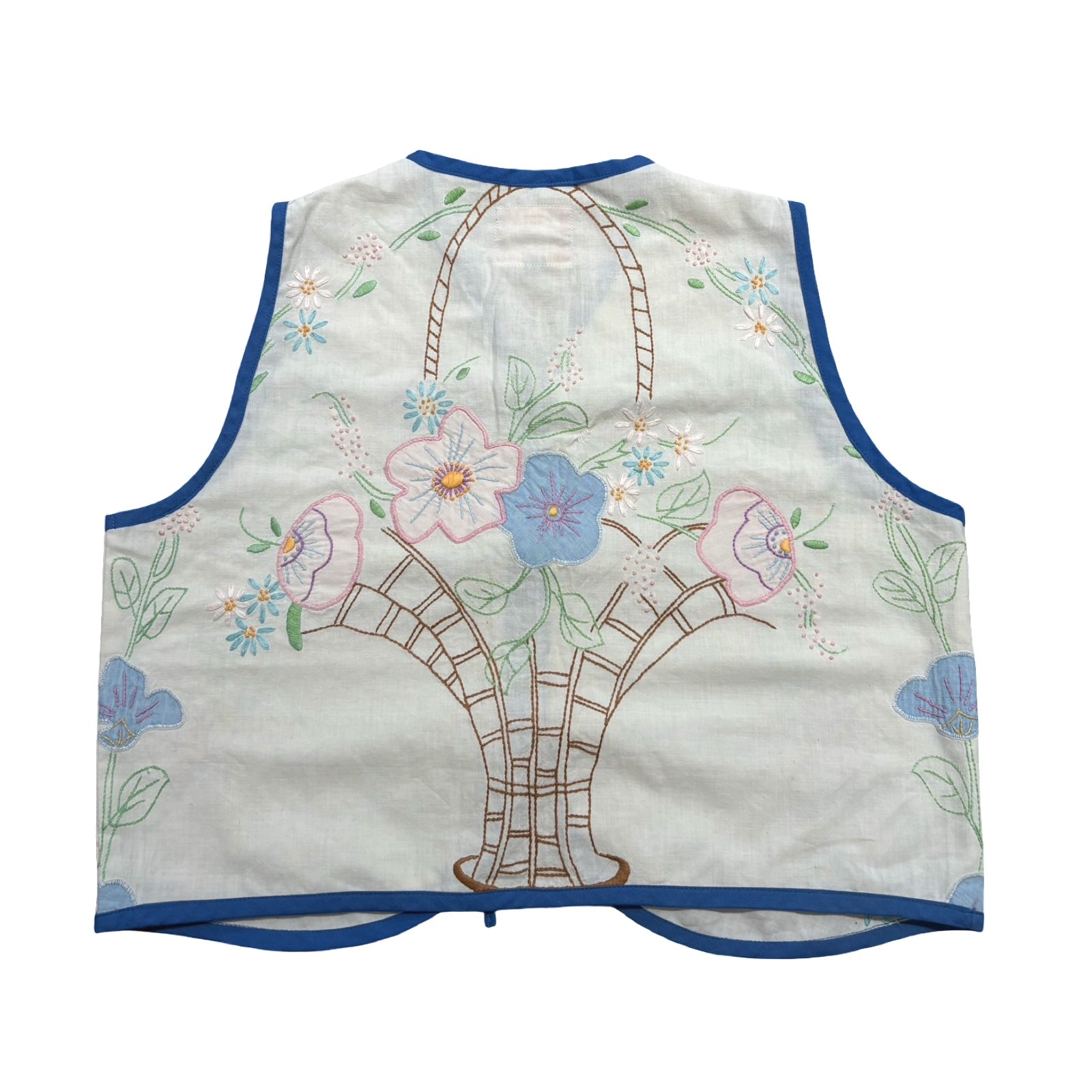 Pastel Bouquet XS Linen Tie Top Rework