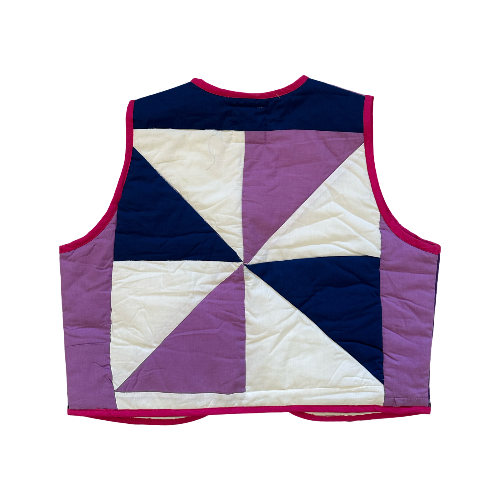 Vibrant Orchid Purple XS Quilted Vest Rework