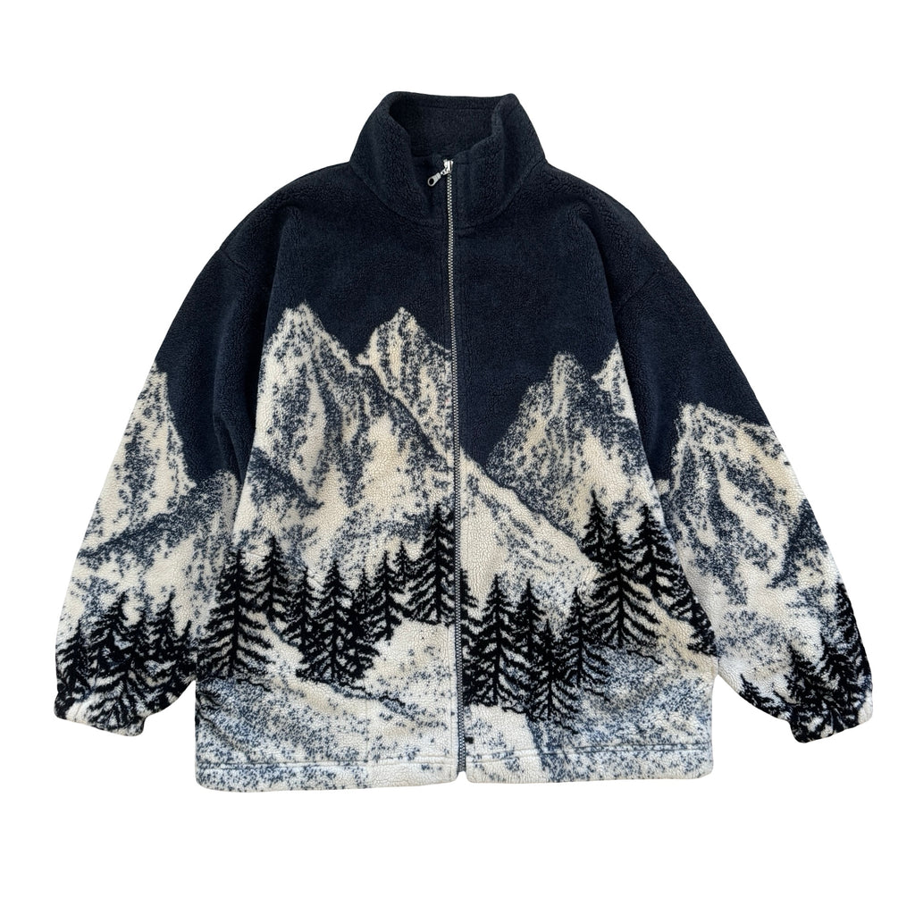 Everest Mountain & Forest Landscape Large Fleece