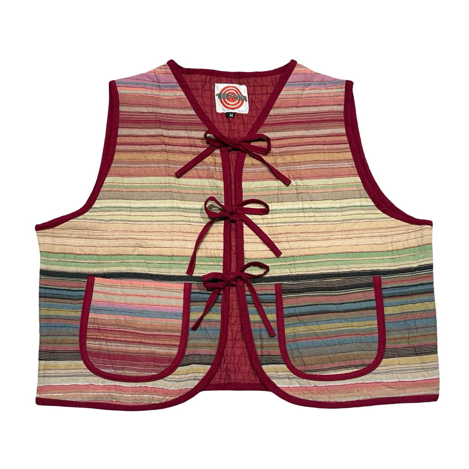 70's Stripes Quilted Vest Reworks