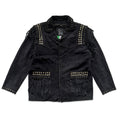 Marro 2XL Black Suede Fringe Jacket