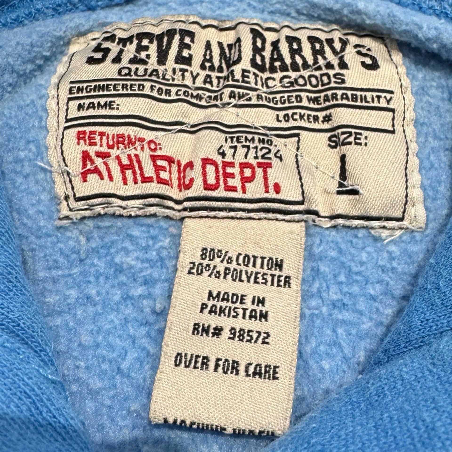 Reverse Weave Steve and Barry's Wisconsin Large Hoodie