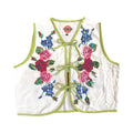 Flowering Roses Small Linen Tie Top Rework