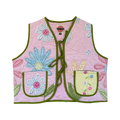 Pastel Florals XS Quilted Vest Rework