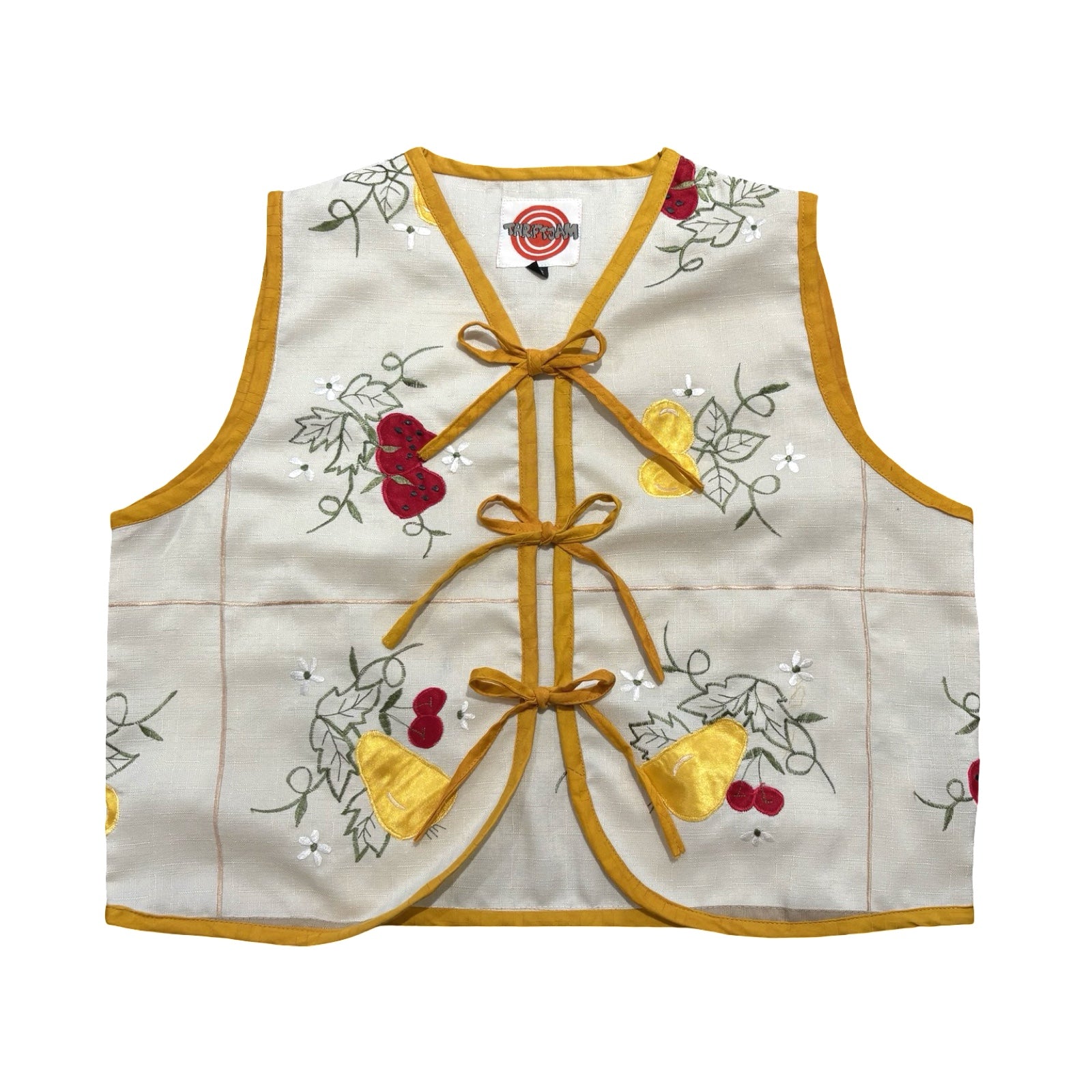 The Fruit Bowl XS Linen Tie Top Rework