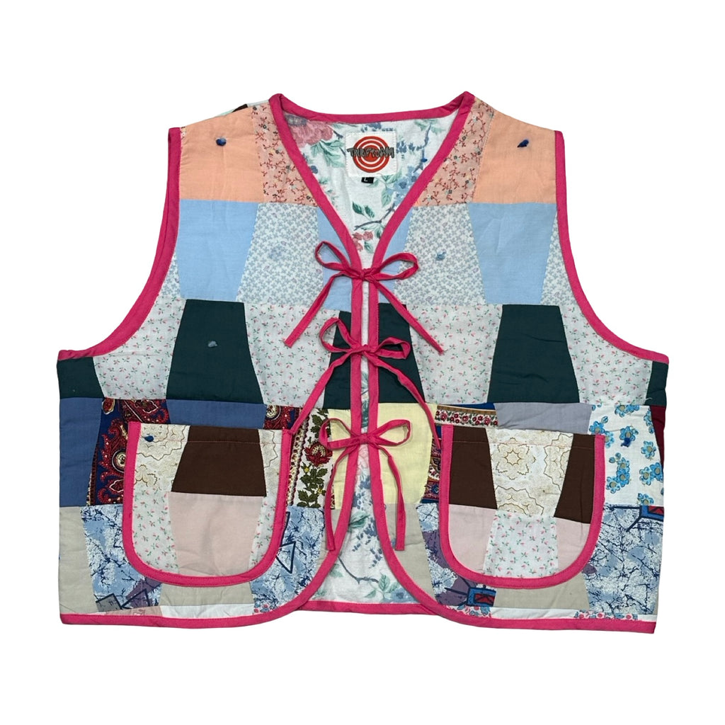 Bright Patchwork Quilted Vest Reworks
