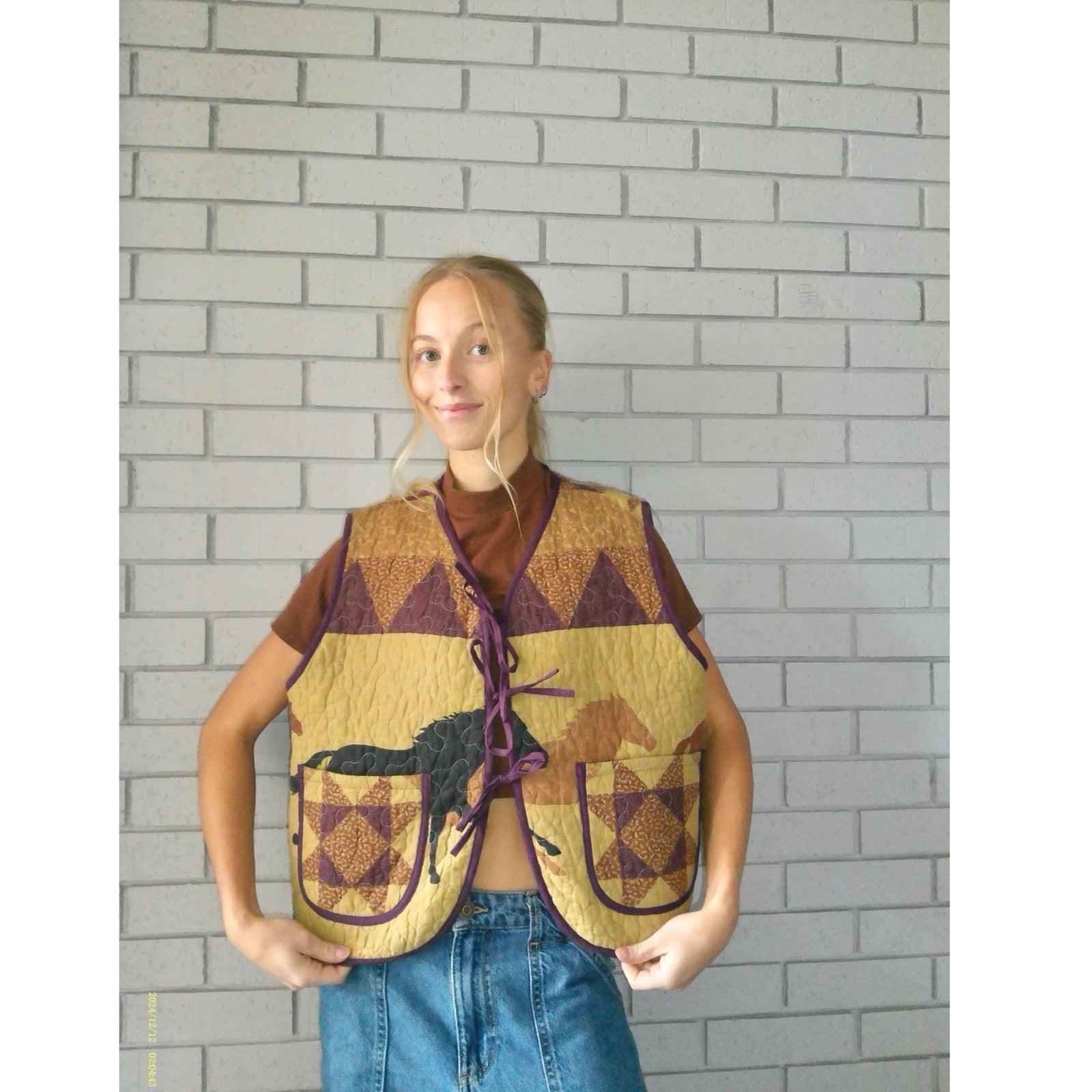 Purple & Gold Quilted Vest Reworks