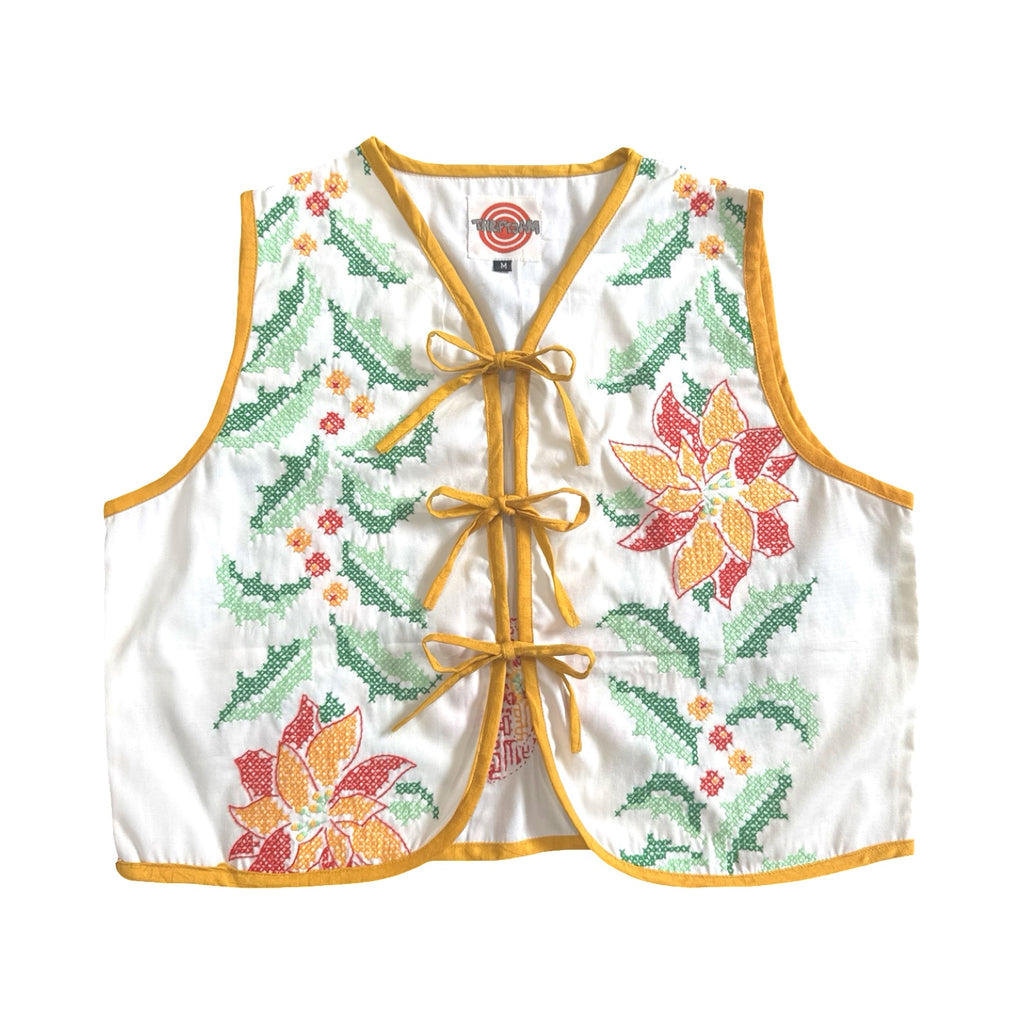 Desert Garden Medium Linen Tie Top Rework