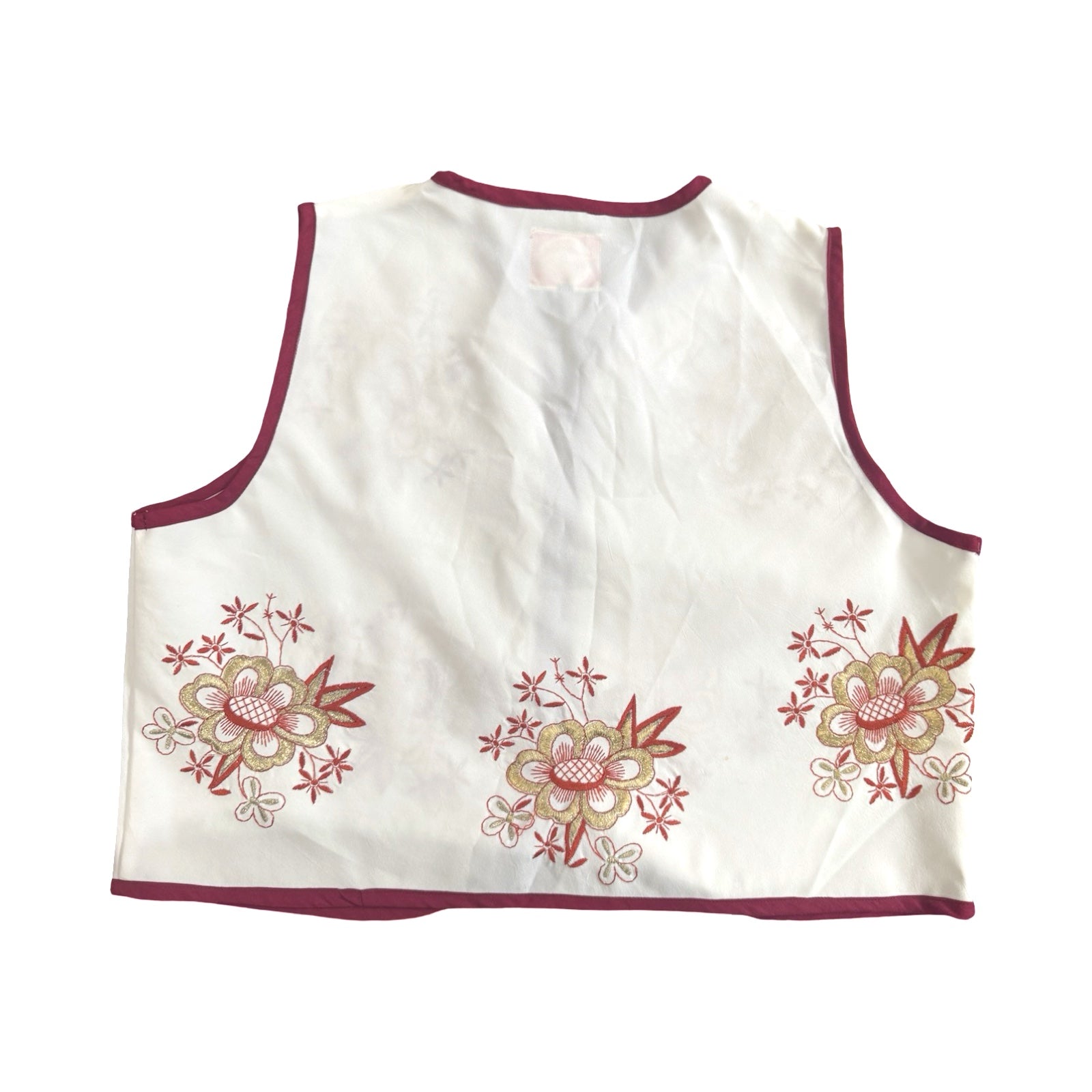 Golden Bloom Large Linen Tie Top Rework