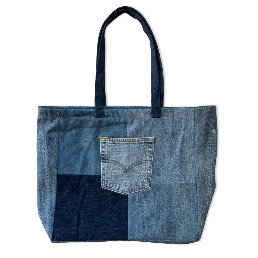 Upcycled Denim Patchwork Tote